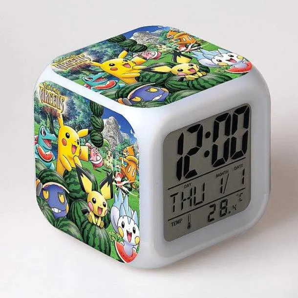 Pokemon Digital Wecker / Uhr - 7 Farben (19 Verschiedene Motive)