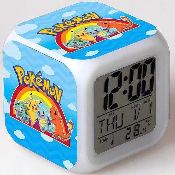 Pokemon Digital Wecker / Uhr - 7 Farben (19 Verschiedene Motive)