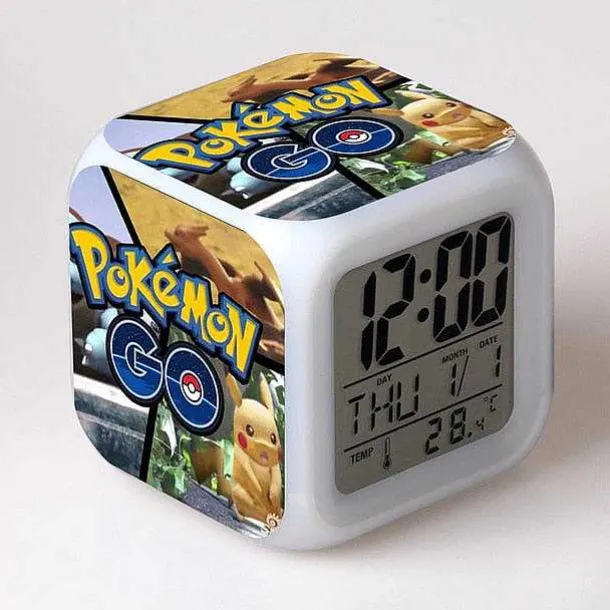 Pokemon Digital Wecker / Uhr - 7 Farben (19 Verschiedene Motive)