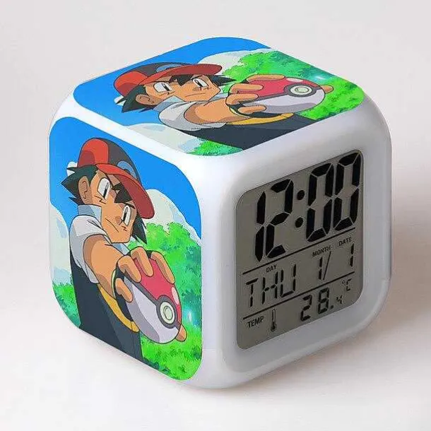 Pokemon Digital Wecker / Uhr - 7 Farben (19 Verschiedene Motive)