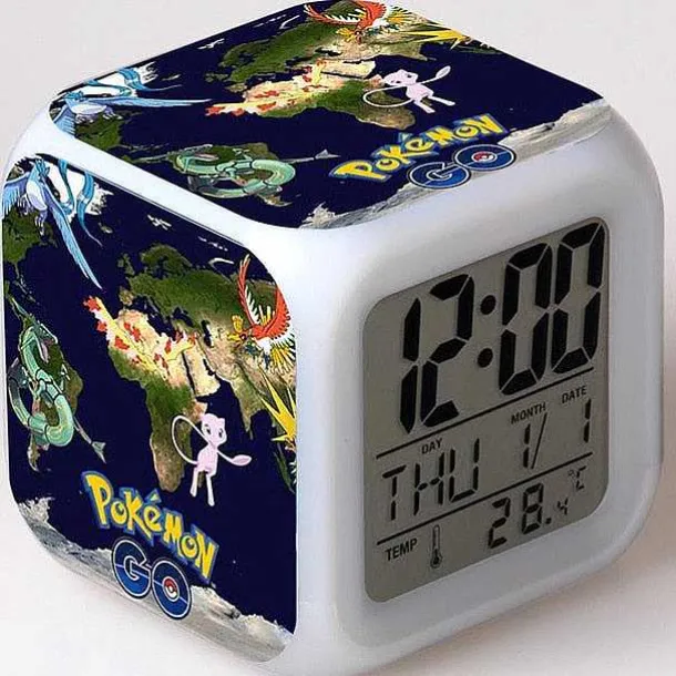 Pokemon Digital Wecker / Uhr - 7 Farben (19 Verschiedene Motive)