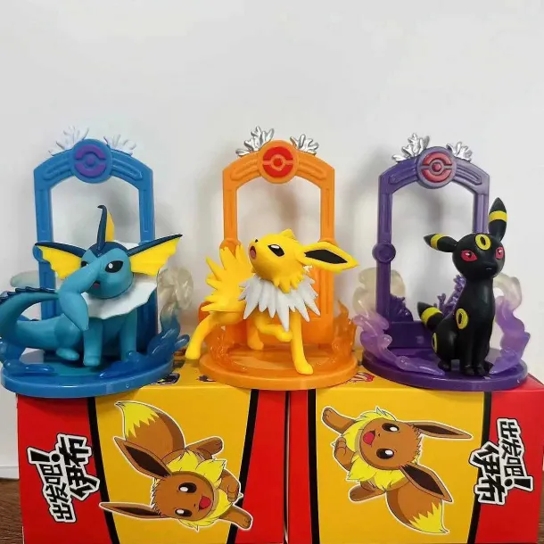 Pokemon Eeveelution Figuren Set (9 Stk.) Evoli, Sylveon Espeon Glaceon Leafeon Etc.