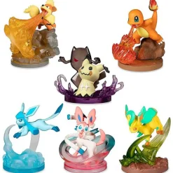 Pokemon Figuren 6Er Set Mit Charmander, Mimikyu, Fukano, Sylveon, Leafeon, Glaceon