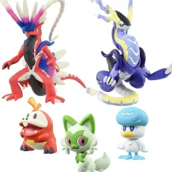 Pokemon Figuren Skeledirge, Meowscarada, Quaquaval, Charcadet - Paldea Region