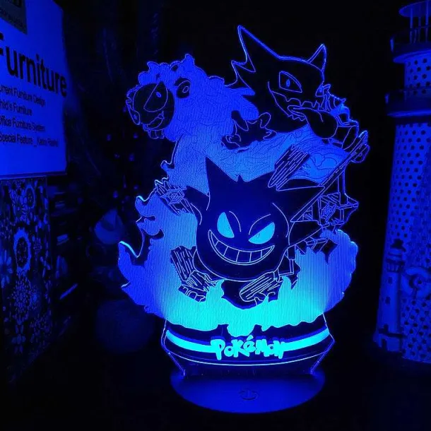 Pokemon Gengar Nacht Lampe Licht Mit Farbwechsel