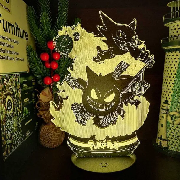 Pokemon Gengar Nacht Lampe Licht Mit Farbwechsel