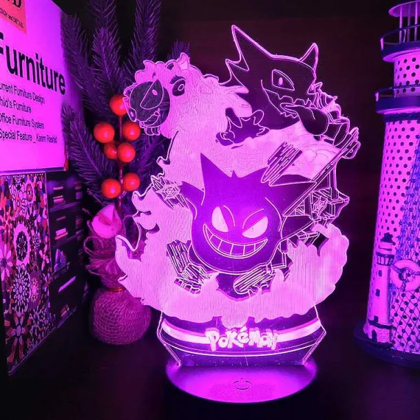 Pokemon Gengar Nacht Lampe Licht Mit Farbwechsel