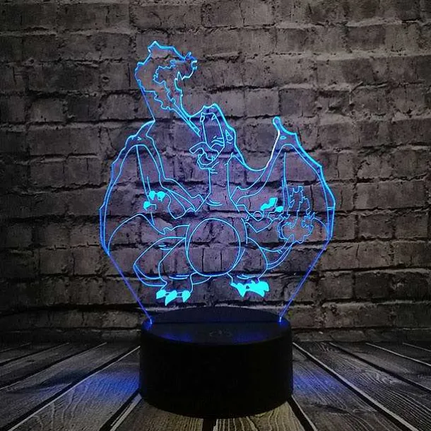 Pokemon Go 3D Led Lampe Mit Farbwechsel (Nachtlicht, Tischlampe)
