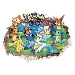 Pokemon Go Kawaii Pikachu Wandsticker