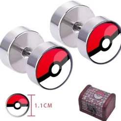 Pokemon Go Pokeball Ohrstecker - Ohrringe Mit Geschenktruhe