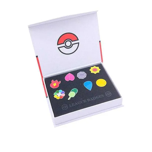Pokemon Gym Badges Kanto, Johto, Hoenn, Sinnoh, Unova, Kalos (6 Varianten)