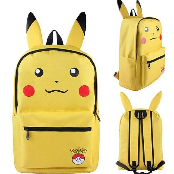 Pokemon Kinder Schul Rucksack Mit Ohren In Diversen Motiven