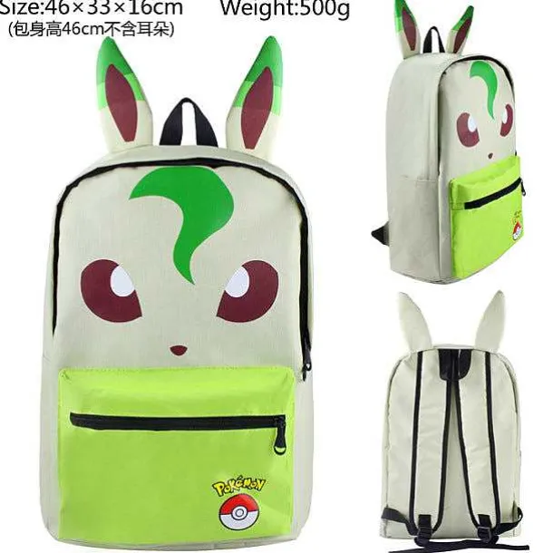 Pokemon Kinder Schul Rucksack Mit Ohren In Diversen Motiven