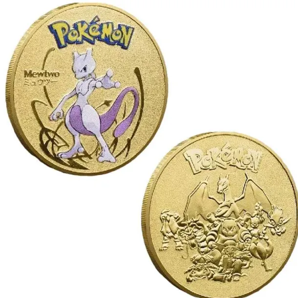 Pokemon Munzen Mit Verschiedenen Pokemon Mewtu, Quajutsu, Pikachu Mew, Genesect U. A.