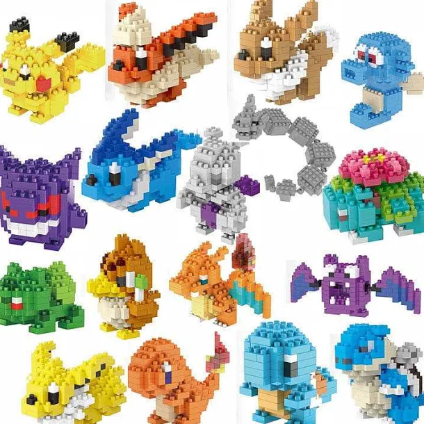 Pokemon Pikachu, Charizard Etc. Baustein Set (32 Motive Zur Auswahl)