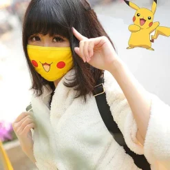 Pokemon Pikachu Gesichtsmaske / Cosplay Baumwolle