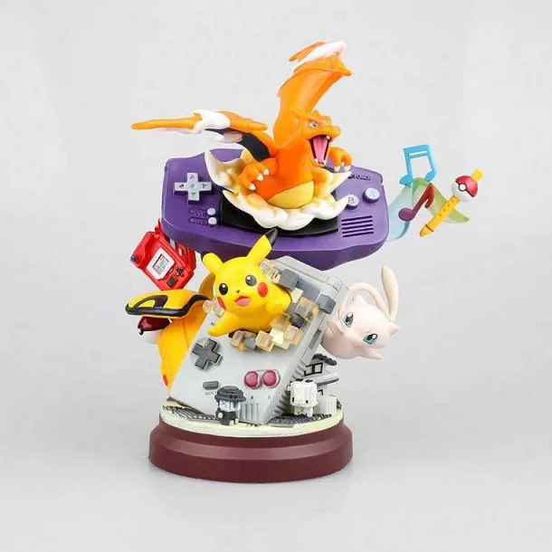 Pokemon Pikachu Glurak / Charizard Gameboy Statue (18.5Cm)