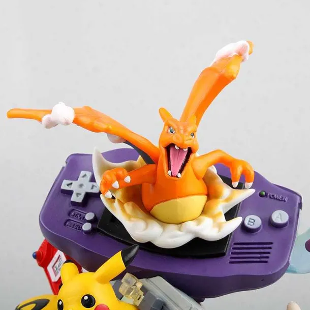 Pokemon Pikachu Glurak / Charizard Gameboy Statue (18.5Cm)