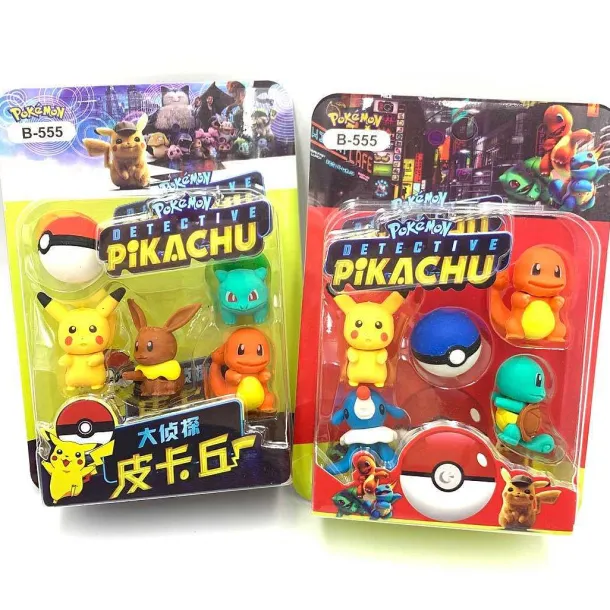 Pokemon Pikachu 3In1 Radiergummi Set (Zufallige Auswahl)
