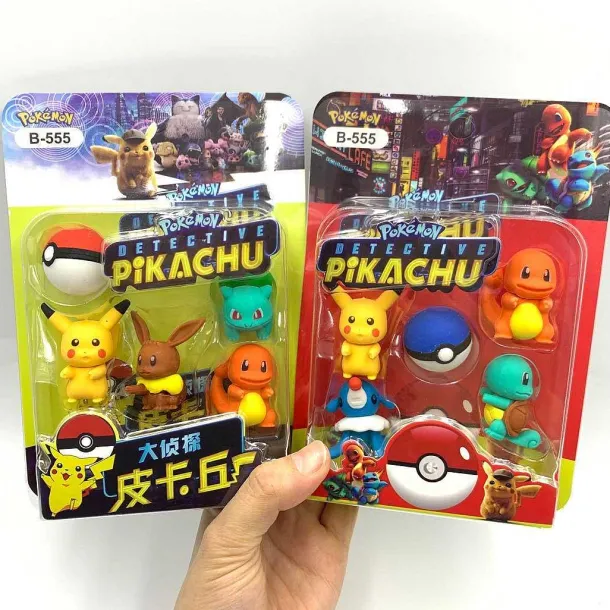 Pokemon Pikachu 3In1 Radiergummi Set (Zufallige Auswahl)