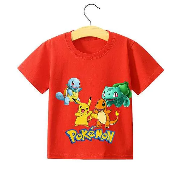 Pokemon Pikachu Kinder Sommer T-Shirts In Vielen Motiven Und Grosen
