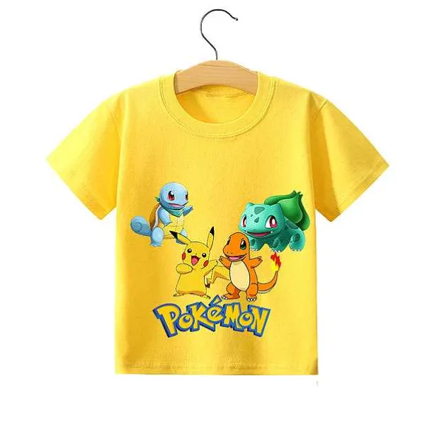 Pokemon Pikachu Kinder Sommer T-Shirts In Vielen Motiven Und Grosen