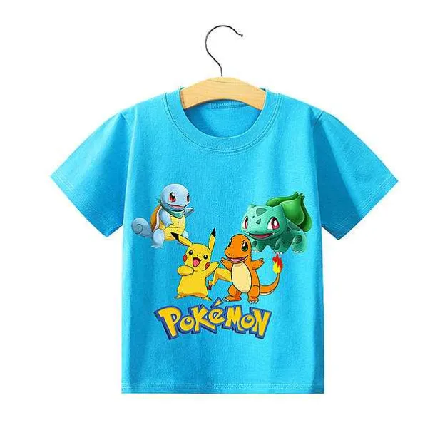 Pokemon Pikachu Kinder Sommer T-Shirts In Vielen Motiven Und Grosen