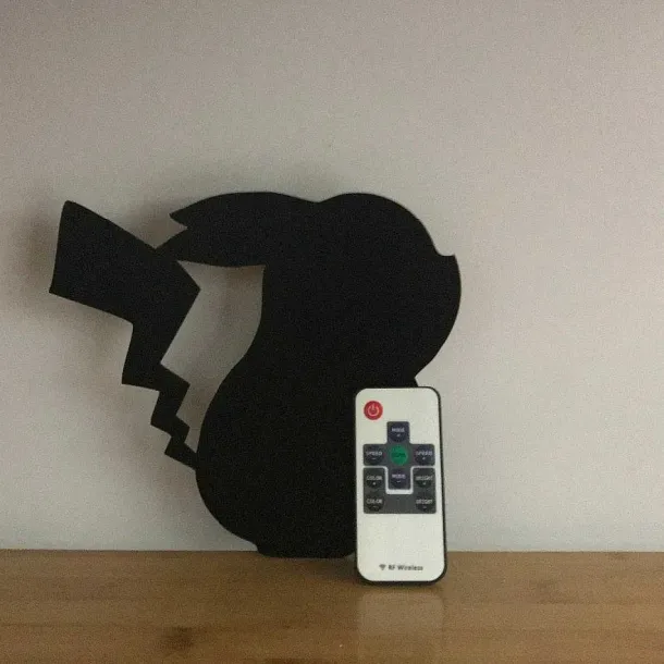 Pokemon Pikachu Lampe - Schatten Wandlampe