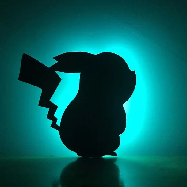 Pokemon Pikachu Lampe - Schatten Wandlampe
