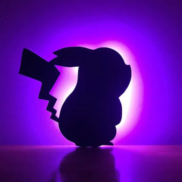 Pokemon Pikachu Lampe - Schatten Wandlampe