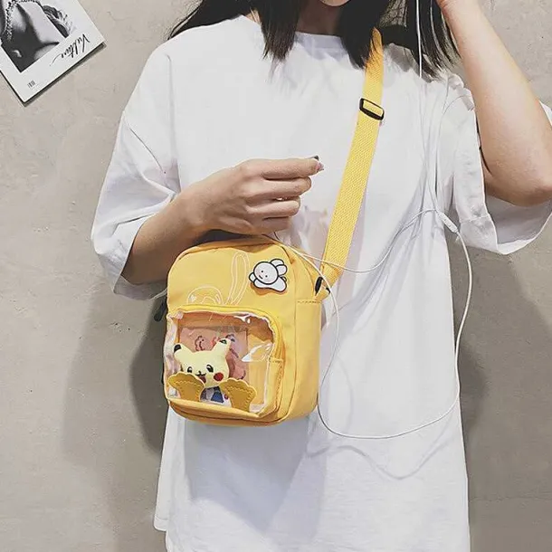 Pokemon Pikachu Messenger Bag Mit Transparenter Front