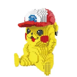 Pokemon Pikachu Mit Ash Ketchums Basecap 3D Bausatz, 1931 Bausteine