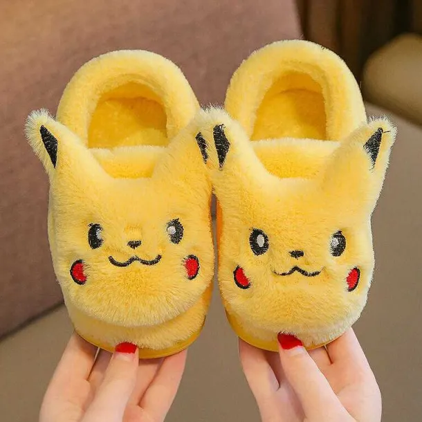 Pokemon Pikachu Pluschige Kinder Hausschuhe