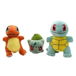 Pokemon Plusch Set (3 Stofftiere - Bulbasaur, Squirtle, Charmander)