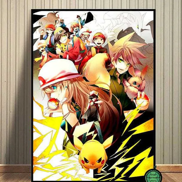 Pokemon Poster Kunstdrucke Ash Ketchum Pikachu Jigglypuff Etc.