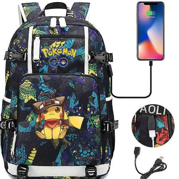 Pokemon Rucksack Mit Smartphone Ladefunktion