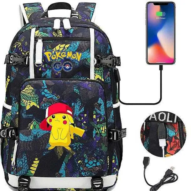 Pokemon Rucksack Mit Smartphone Ladefunktion