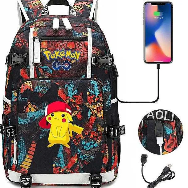 Pokemon Rucksack Mit Smartphone Ladefunktion
