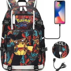 Pokemon Rucksack Mit Smartphone Ladefunktion