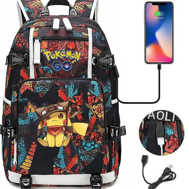 Pokemon Rucksack Mit Smartphone Ladefunktion