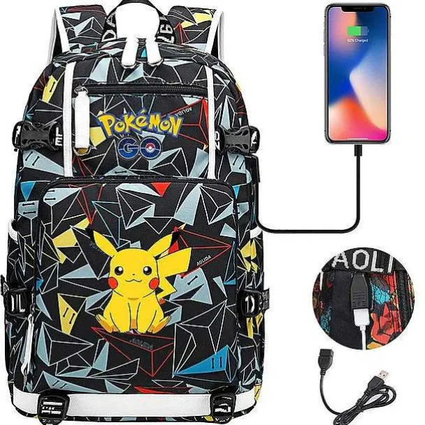 Pokemon Rucksack Mit Smartphone Ladefunktion