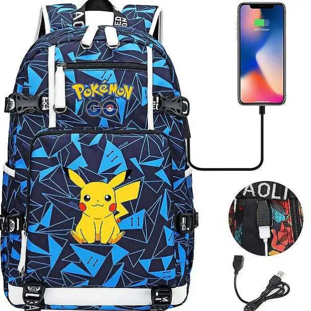 Pokemon Rucksack Mit Smartphone Ladefunktion