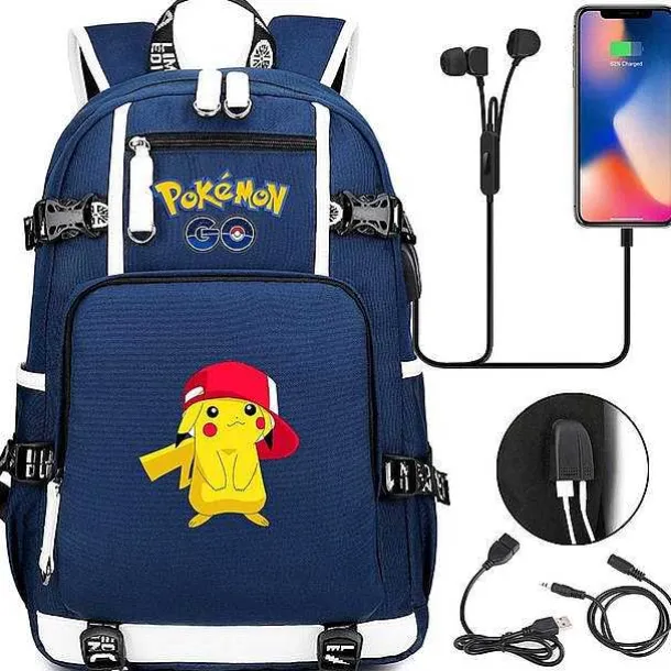 Pokemon Rucksack Mit Smartphone Ladefunktion