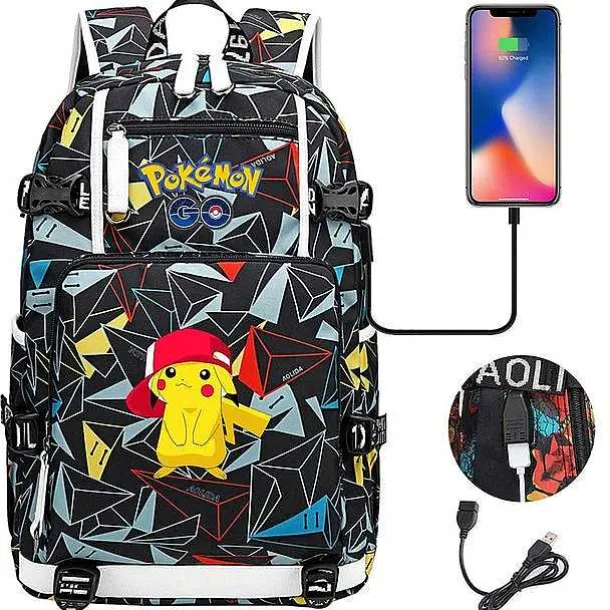 Pokemon Rucksack Mit Smartphone Ladefunktion