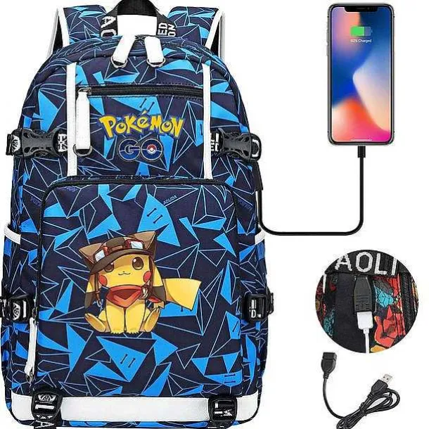 Pokemon Rucksack Mit Smartphone Ladefunktion