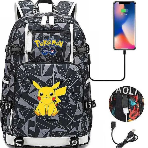 Pokemon Rucksack Mit Smartphone Ladefunktion