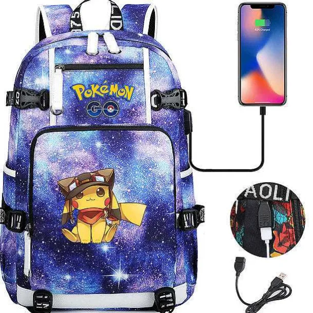 Pokemon Rucksack Mit Smartphone Ladefunktion