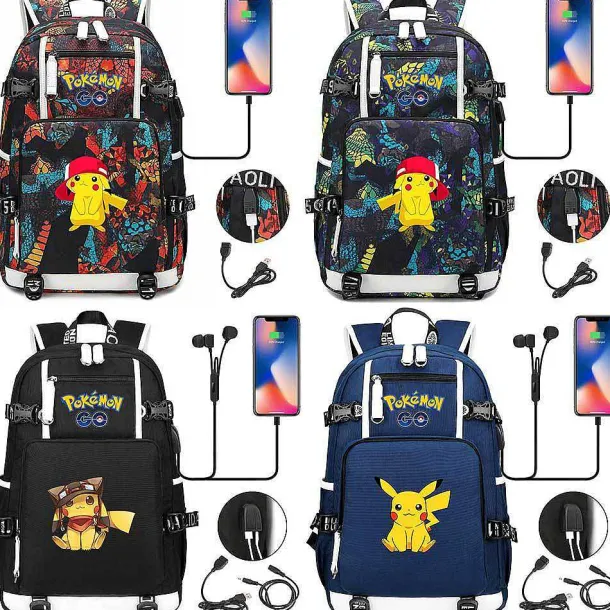 Pokemon Rucksack Mit Smartphone Ladefunktion