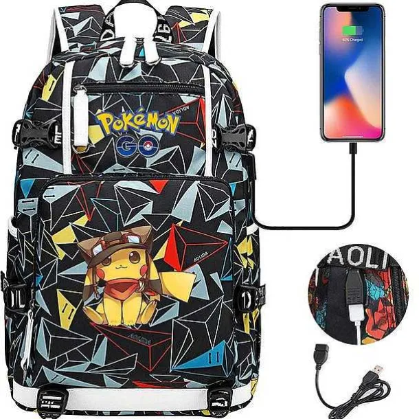 Pokemon Rucksack Mit Smartphone Ladefunktion