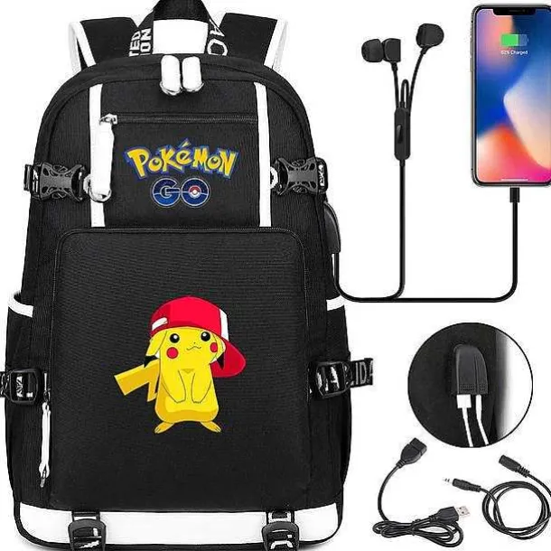 Pokemon Rucksack Mit Smartphone Ladefunktion